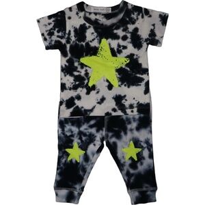 Little mish Baby Tie Dye Tee and Pants Set - Graffiti Star